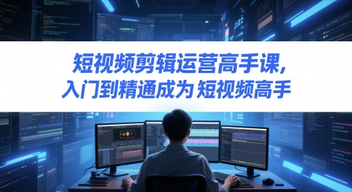 短视频剪辑运营高手课，入门到精通成为短视频高手-轻创云