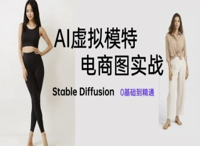 AI虚拟模特电商图实战，AI绘画Stable Diffusion 0基础到精通-轻创云