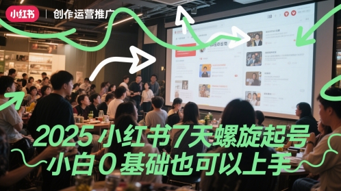 2025小红书7天螺旋起号，小白0基础也可以上手-轻创云