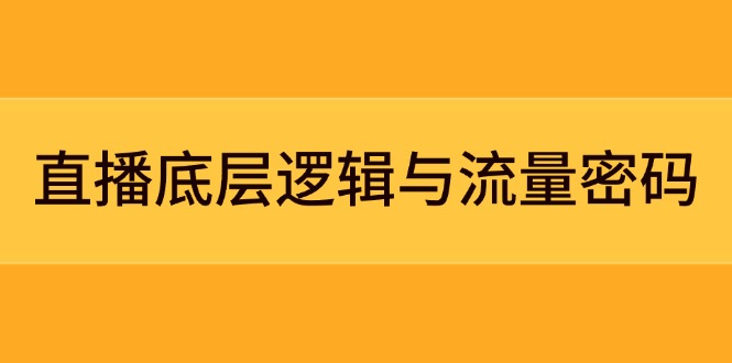 （14695期）直播底层逻辑与流量密码：定位模型+案例拆解，急速流承接与数据优化全攻略-轻创云