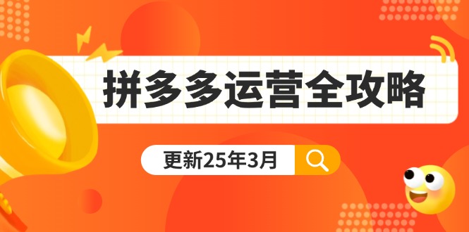 （14184期）拼多多运营全攻略：从0到日销千单,爆款内功+付费推广+黑科技(更新25年3月)-轻创云