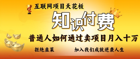 互联网项目天花板，知付付费项目，普通人如何通过卖项目月入十个，拒绝韭菜【揭秘】-轻创云