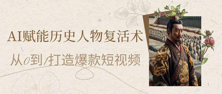（14311期）AI赋能历史人物复活术：从0到1打造爆款短视频-轻创云