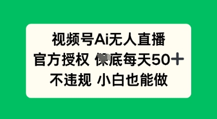 视频号AI无人直播，官方授权  每天50+，不违规 小白也能做-轻创云