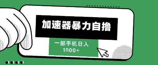 205新风口，加速器暴力自撸，单机日入1k+【揭秘】-轻创云