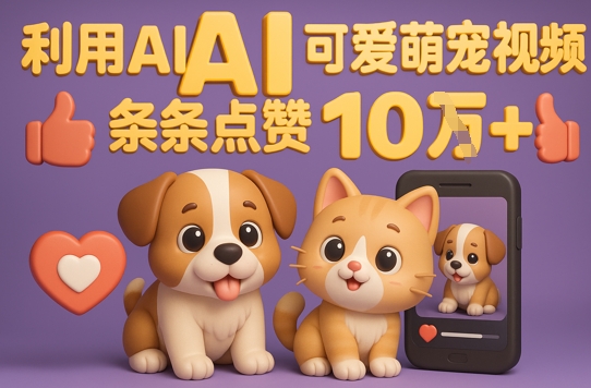 能骗过系统的AI萌宠视频制作全攻略：从0到 2W粉的爆款密码-轻创云