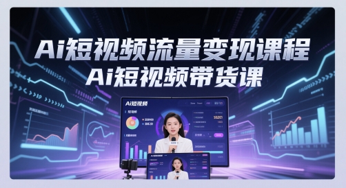 Ai短视频流量变现课程，Ai短视频带货课-轻创云
