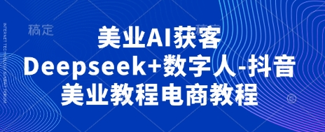 美业AI获客Deepseek+数字人-抖音美业教程电商教程-轻创云