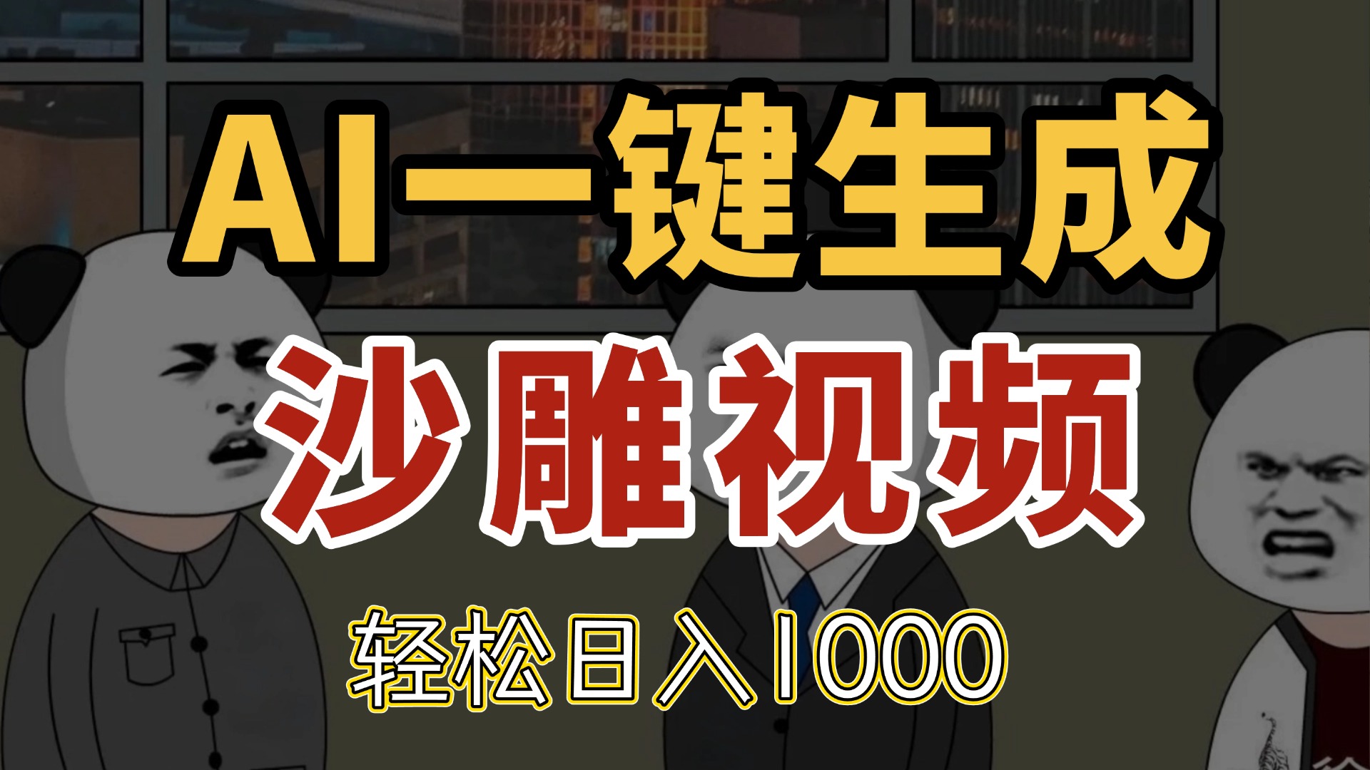 （14756期）AI一键生成沙雕视频，一条视频千万播放，轻松日入1000-轻创云