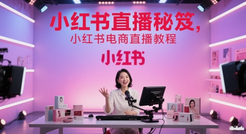 小红书直播秘笈，小红书电商直播教程-轻创云