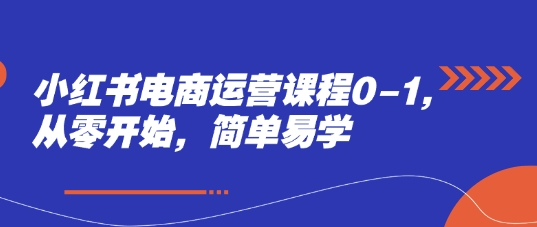 小红书电商运营课程0-1，从零开始，简单易学-轻创云