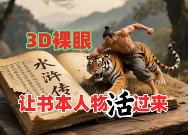 书本人物裸眼3D视频，新的玩法，流量超猛，保姆级教程-轻创云