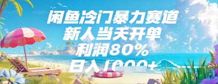 闲鱼冷门暴力赛道，新人当天开单，利润80%，日入几张，长期可做【揭秘】-轻创云