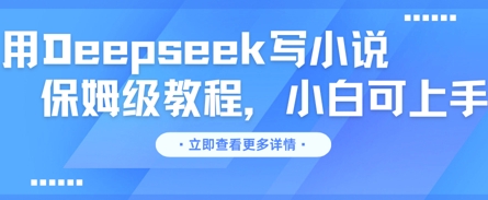 用Deepseek写小说，保姆级教程，小白可实操-轻创云