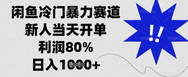 闲鱼冷门暴力赛道，新人当天开单，利润80%，日入数张【揭秘】-轻创云